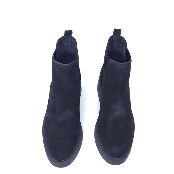 La Canadienne Haskell Black Suede Wedge Booties Waterproof - Picture 5 of 9